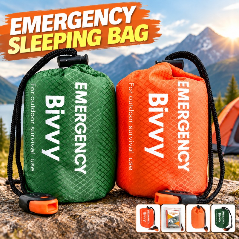 Bivy Sack Lightweight - Emergency Thermal Sleeping Bag, Outdoor Survival