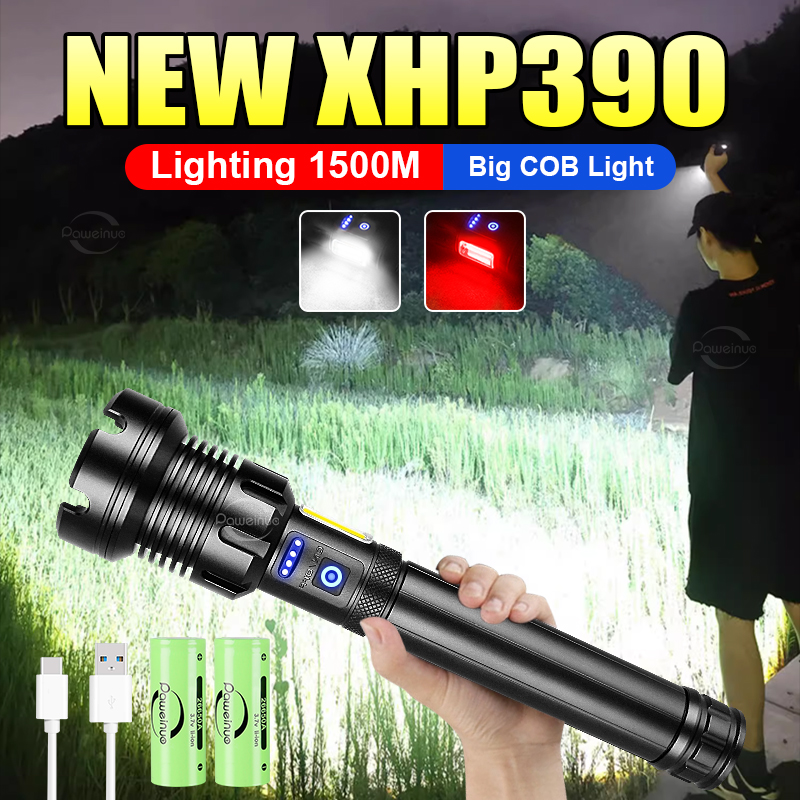 Outdoor Adventure Hunt - XHP390 Most Powerful Flashlight Usb Rechargeable