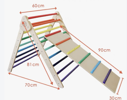 Foldable Wooden Triangle Climb - огляд і ціна Outdoor Adventure Toys For Kids