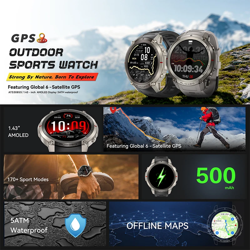 Outdoor GPS Sports Smart Watch - огляд і ціна Outdoor Adventure World