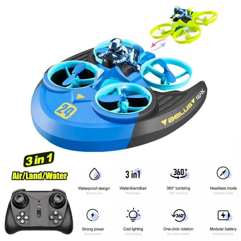 3-in-1 Land Air Sea RC Aircraf - огляд і ціна Outdoor Adventure Toys For Kids