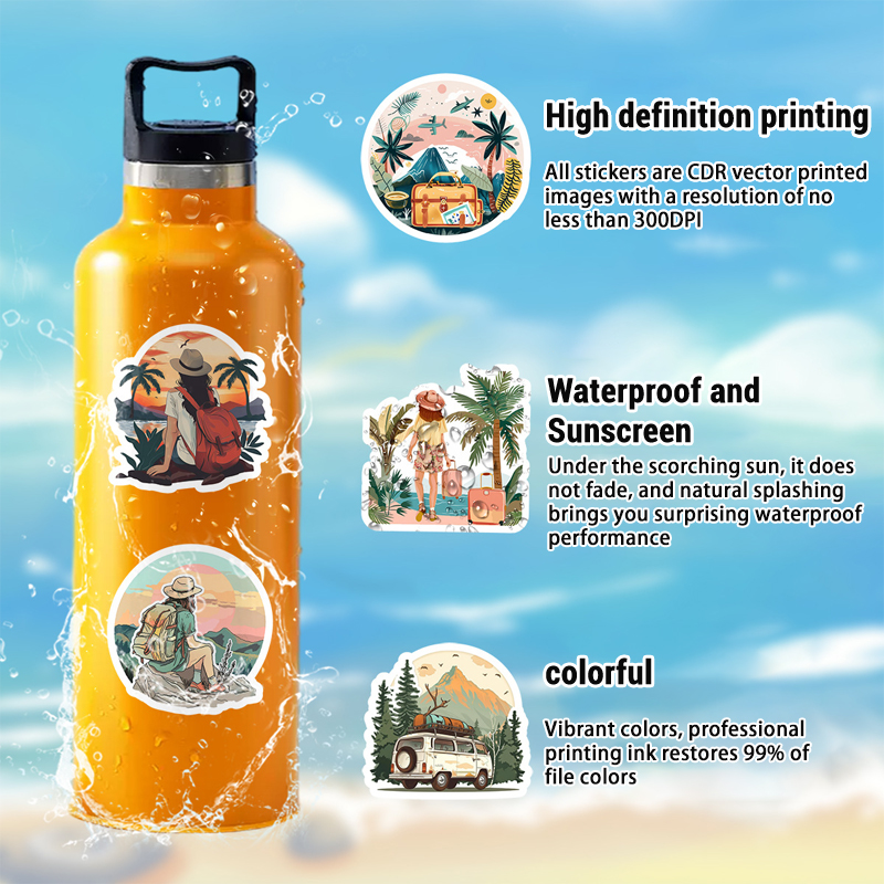 50PCS World Travel Stickers Pa - огляд і ціна Outdoor Adventure World