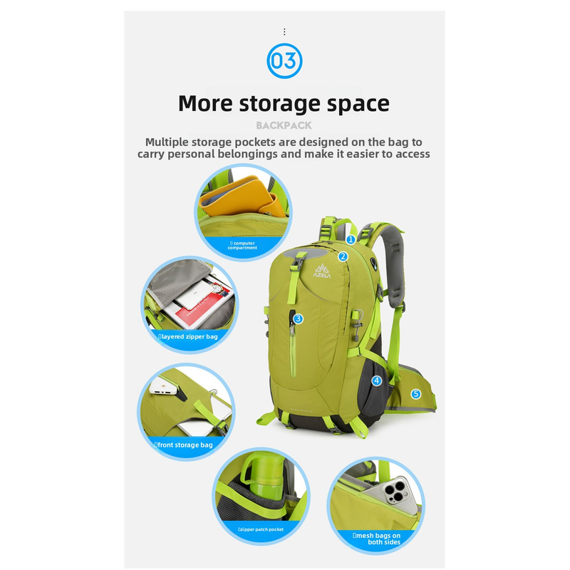 AZELA 36-55L Hiking Backpack L - огляд і ціна Outdoor Adventure Backpack